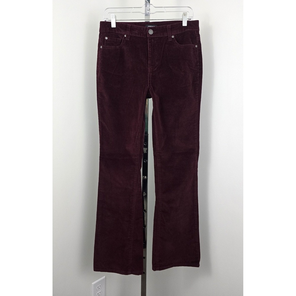 Jones & Co Jones New York  Velvet Bootcut5-Pocket Pants Burgundy‎ 10